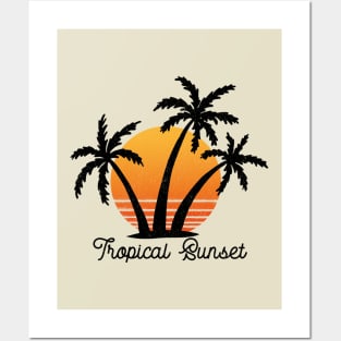 Tropical Sunset Posters and Art